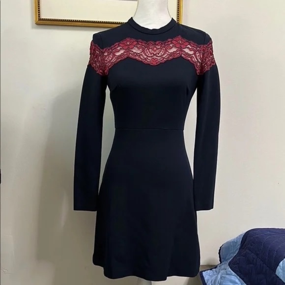 Sandro Blue Mini Dress sz4 - Picture 5 of 10